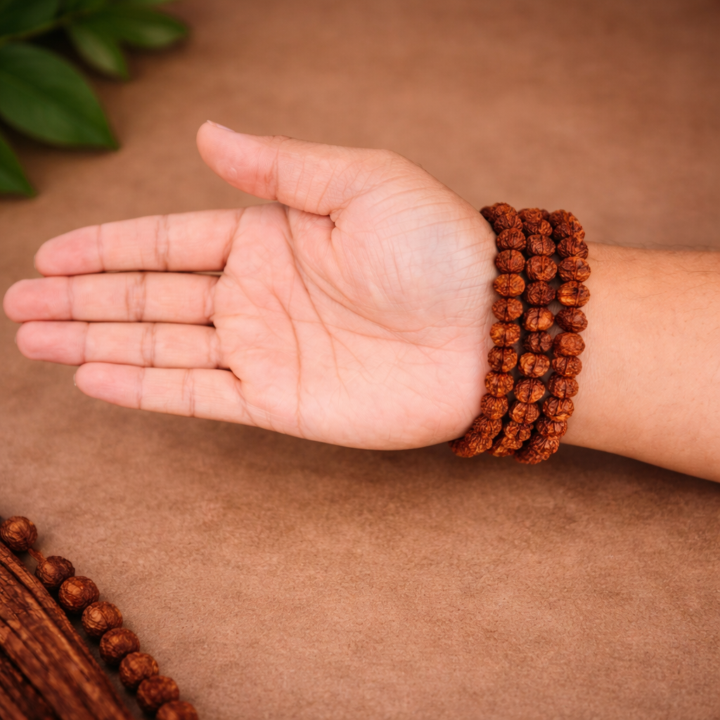 3 Mukhi Japa Rudraksha Mala
