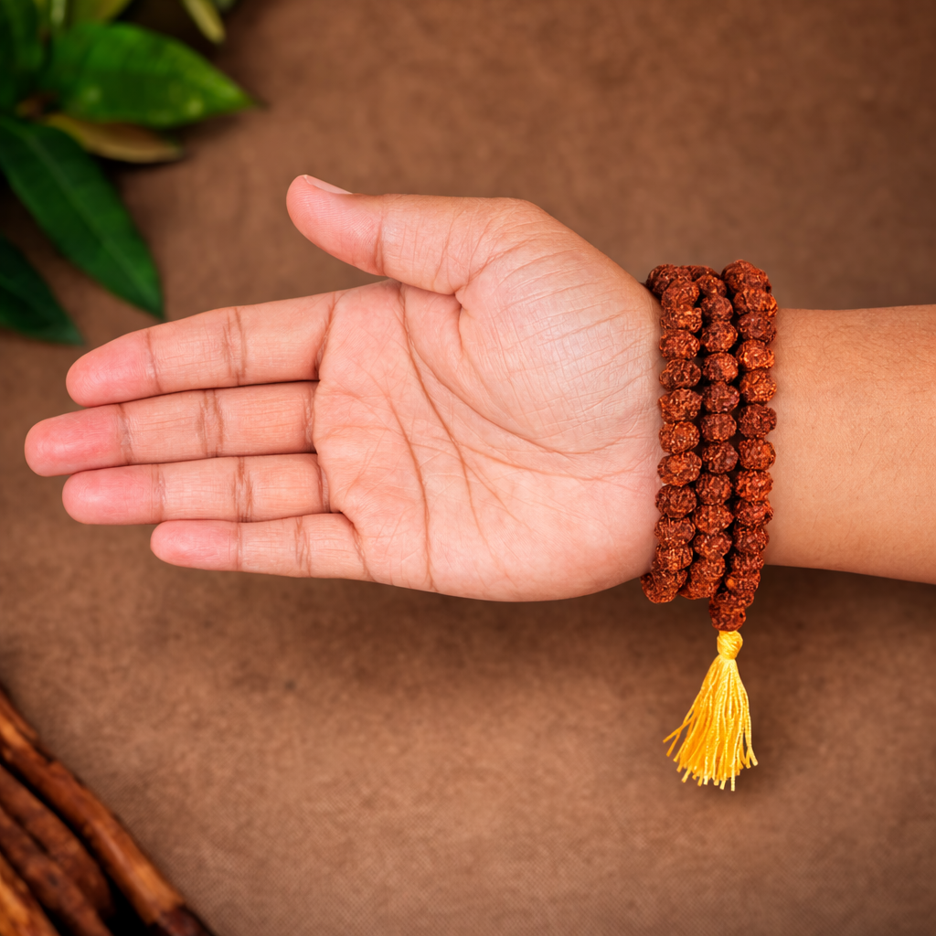 3 Mukhi Japa Rudraksha Mala